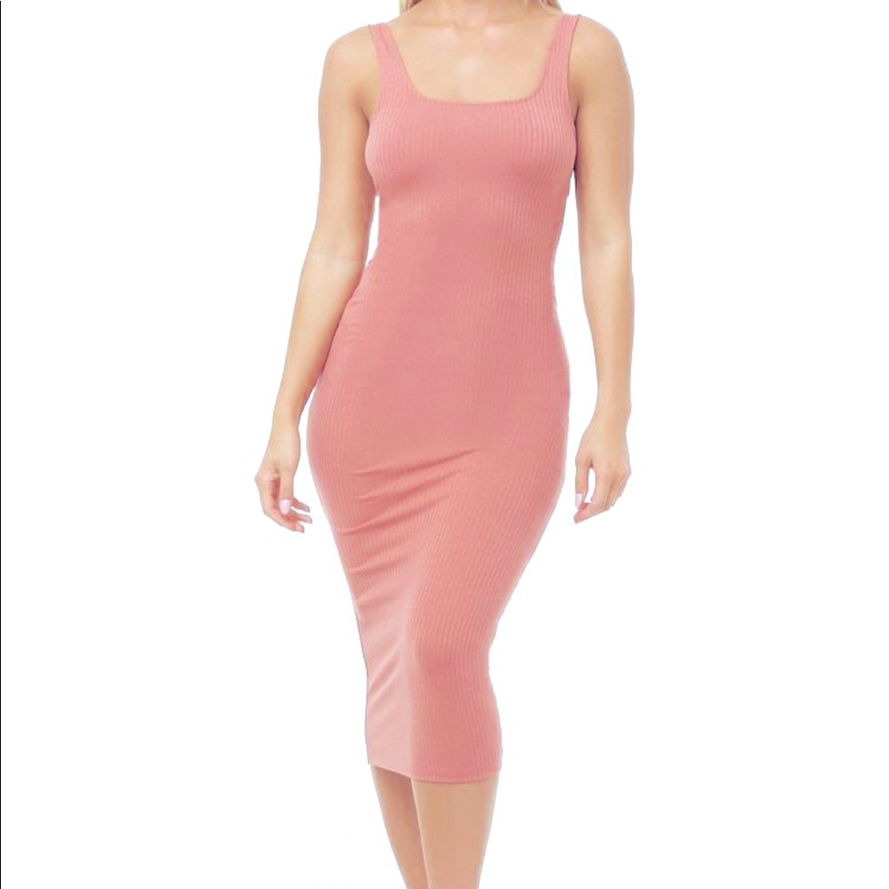 FOREVER21 Ribbed Knit Midi dress